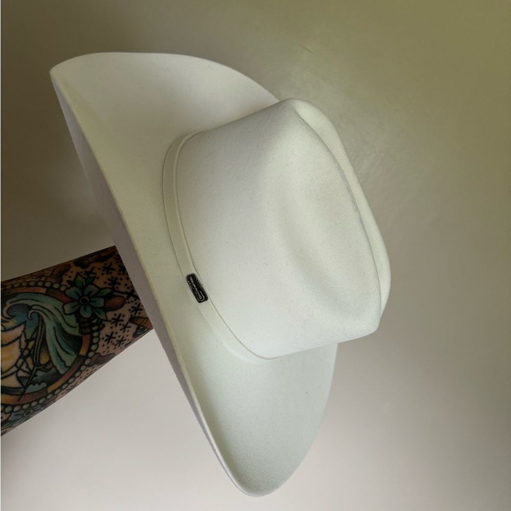 White Structured Baseball Cap with Curved Brim